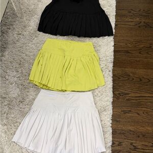Kyodan Women's Skater Skirt Trio - Black, Yellow, White small